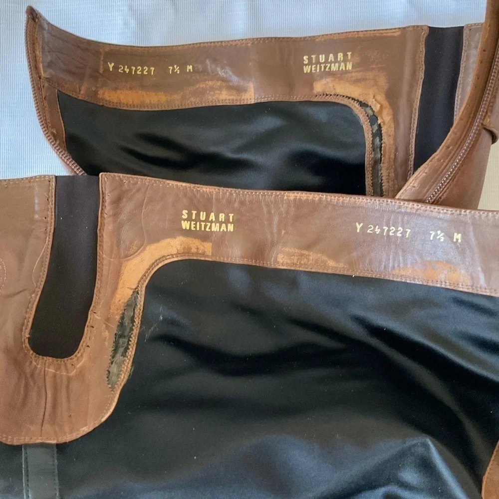 Vintage Stuart Weitzman Leather Riding Buckle Boots